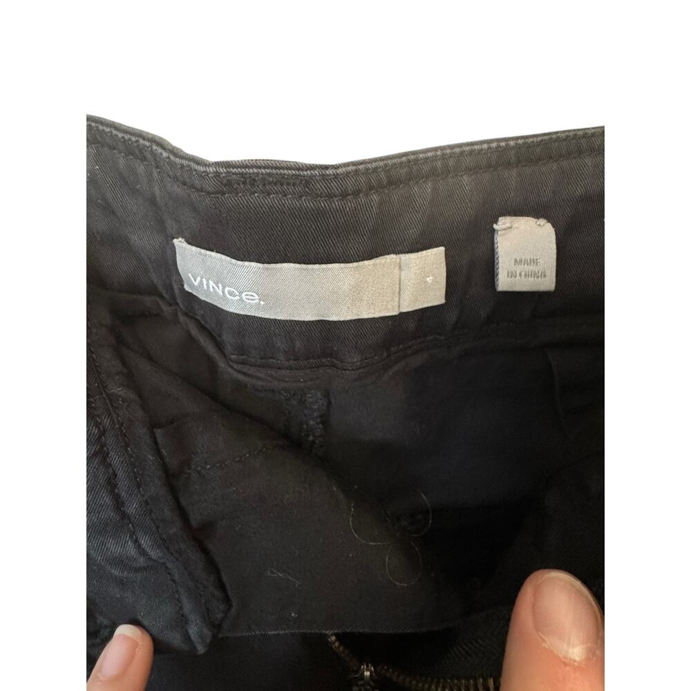 VINCE Crop Utility Pants Women’s Sz 4 Dark Laurel Green Drawstring Straight Leg - Picture 3 of 11